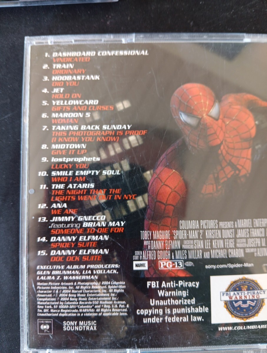 SpiderMan 2 CD Lot Soundtrack Music SPIDER MAN ALL MUSIC AND BANDS