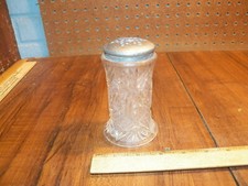 Vintage Crystal Glass 4.5" Large Salt Shaker