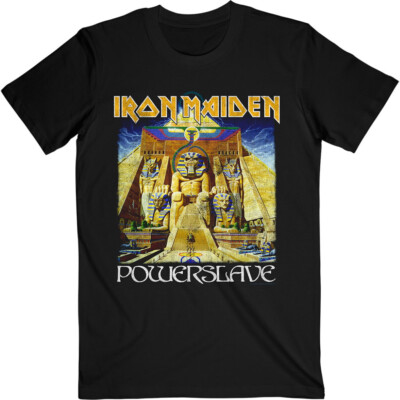 Iron Maiden Powerslave World Slavery Tour Black T-Shirt NEW OFFICIAL