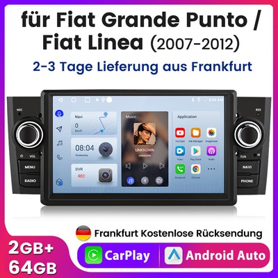 2+64G Für Fiat Grande Punto Linea 2007-2012 Android 12.0 WIFI RDS DAB Bluetooth