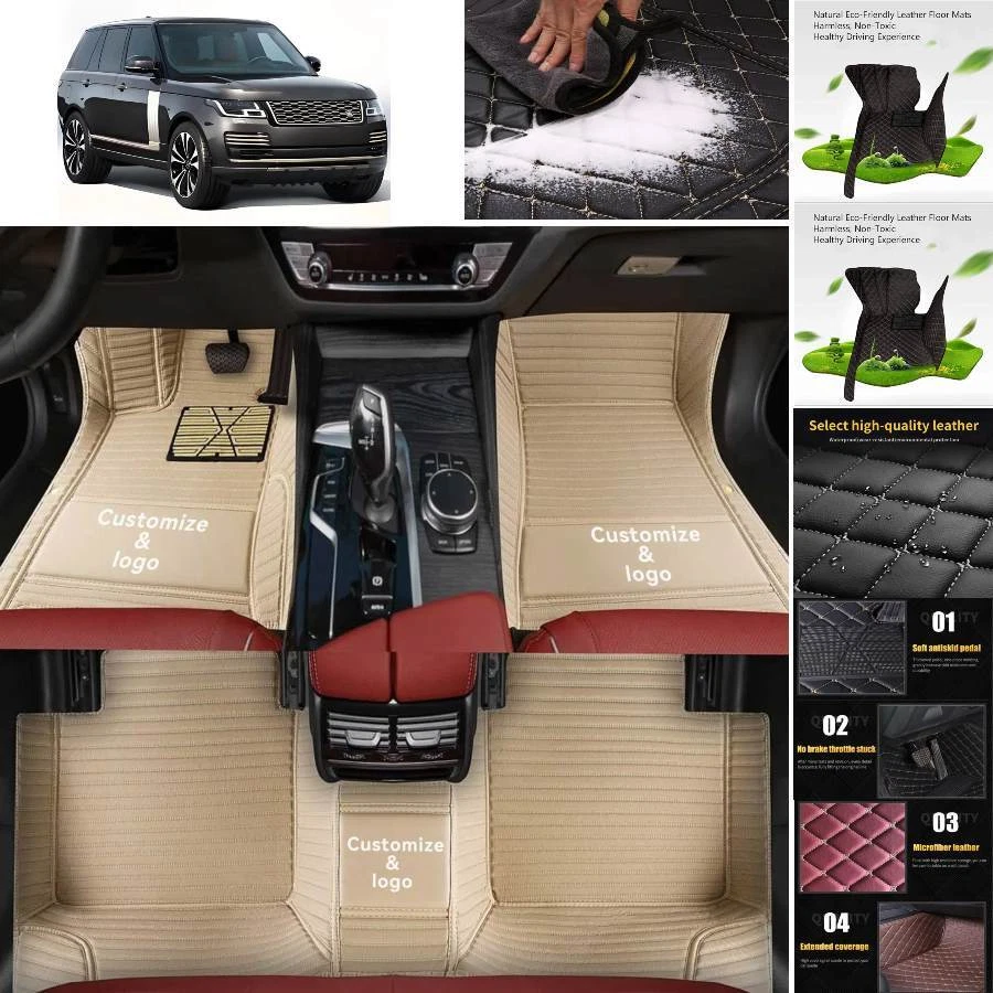 Alfombrillas de lujo impermeables personalizadas para Land Rover Range Rover Sport Car Foto 2 de 4