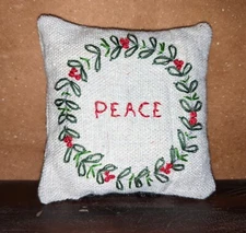 Primitive Stitchery Christmas  Ornie Handstitched  Christmas