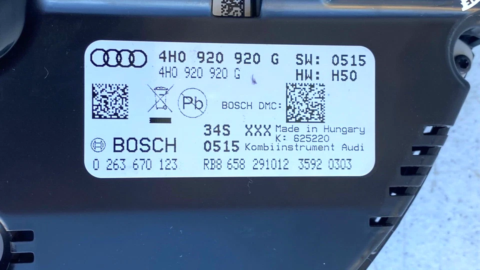 Cuadro de instrumentos velocímetro AUDI A8 QUATTRO 2012-2014 OEM #4H0920920G Foto 4 de 4