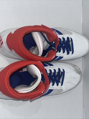 Red White & Blue Adidas Wrestling Shoes YYJ 606004 Men display picture 3