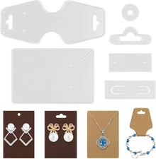 6 Pcs Earring Display Cards Cutting Dies Carbon Steel Necklace Keychain Card Die