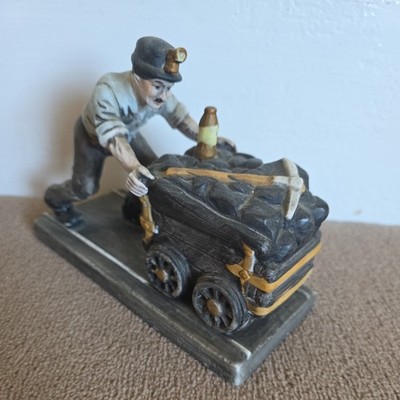 ANTIKE DEUTSCHE SÄCHSISCHE BERGMANN PORZELLAN FIGUR SIGNIERT VOM FISCHER