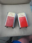 Set Of 2 Vintage 1992 "Have A Coke" Coca-Cola Metal Napkin Dispensers USED