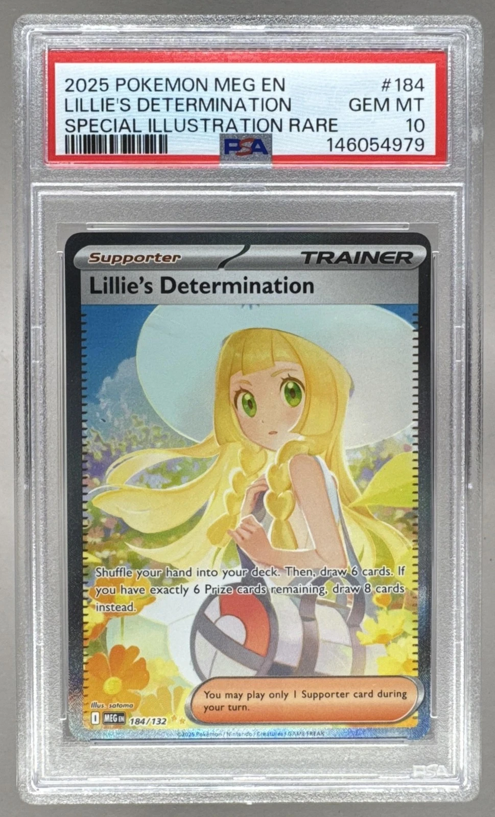 4979 Lillie's Determination 2025 Pokemon Mega Evolution #184 SIR PSA 10