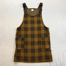 No Boundaries Plaid Jumper Overall Dress W XL Brown Black Buckle Straps Pockets