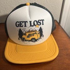 Neff Get Lost Green Mesh Trucker Hat Green/Ye...