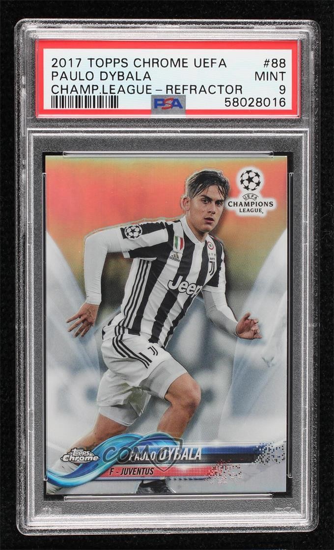 2017-18 Topps Chrome UCL Refractor Paulo Dybala #88 PSA 9 MINT 14hs