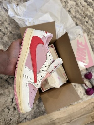 Jordan Air Jordan 1 Low SP Travis Scott Cactus Jack Size 8 Pink/White IQ7604-101