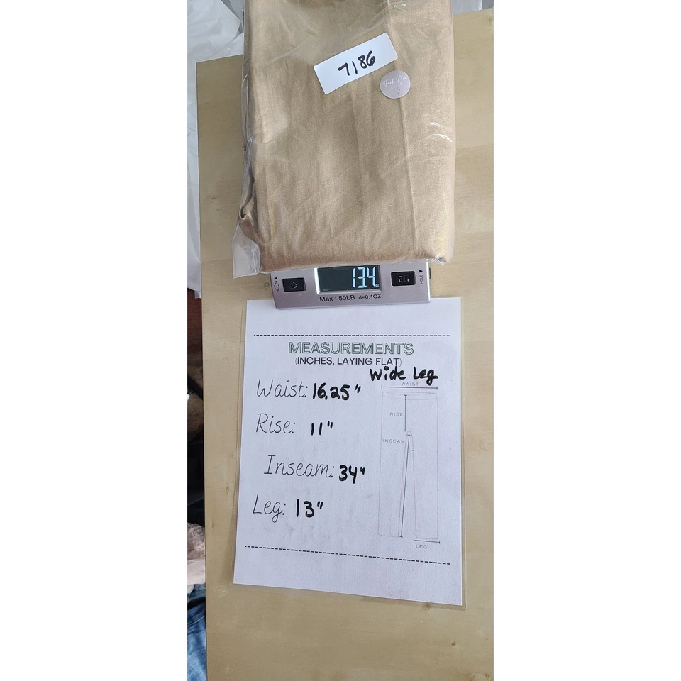 Pantalones Ralph Lauren Mujer Dorado Metálico Talla 10 Etiqueta Negra Fiesta Declaración Foto 4 de 4