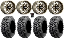 ITP Hurricane 15" Wheels Bronze 28" Sniper 920 Tires Textron Wildcat XX