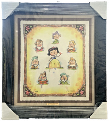 New Art Of Disney Snow White & The 7 Dwarfs Framed Art By David Buckley 26/95