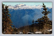Mount Olympus WA-Washington Olympic National Park Vintage c1956 Postcard