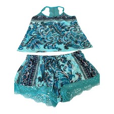 In Bloom by Jonquil Paisley Print Knit Pajama Set Women s Size XL