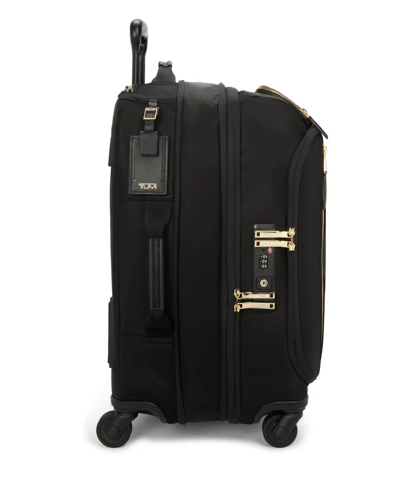 New* TUMI Voyageur Leger International Expandable Carry-On - Black/Gold - Image 3 of 4