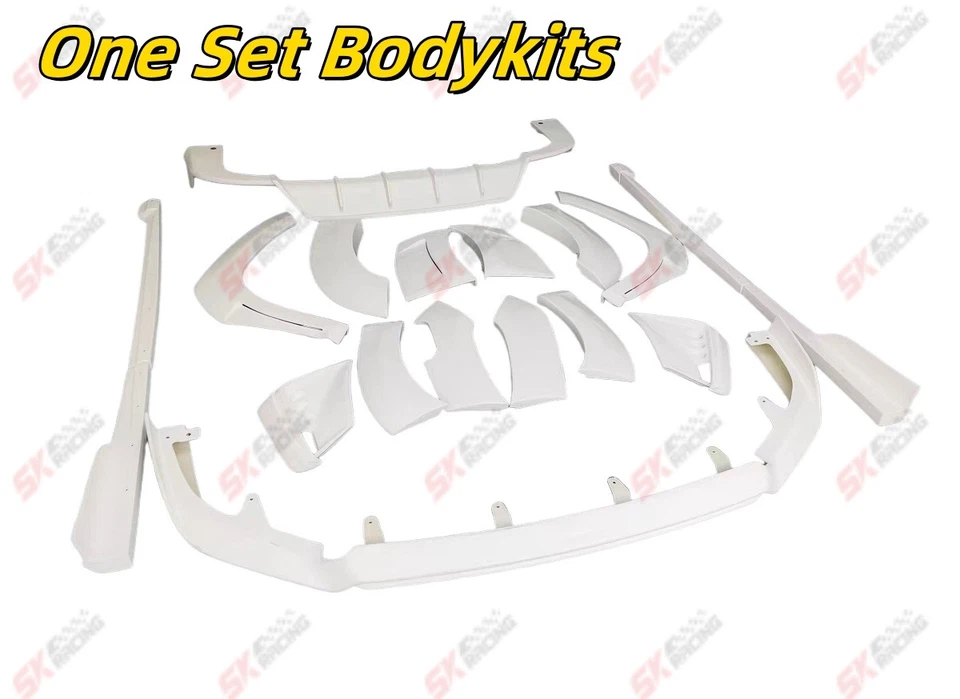 Комплекты неокрашенных передних задних кромок боковых юбок FRP для Lexus RX350 450h Sport 2020-22 - Изображение 3 из 4