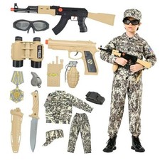 Army Costume For Kids, Military Soldier Costumes For Boys, Medium 5-7yr 