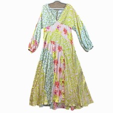 Women’s Maxi Dress 12 Satin Mixed Prints Babydoll Front Slit Glam Statement