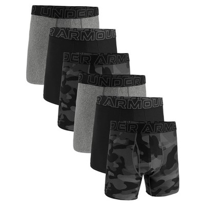 UNDER ARMOUR Men's Boxer Briefs, 6 Pack - Performance Tech Boxer Briefs - N...