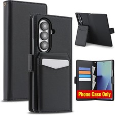 Wallet Case for Galaxy Z Fold 8, Black, Card Holder