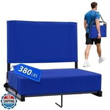 Stadium Seats with Back Support - Padded Portable Bleacher Seat with Handle S