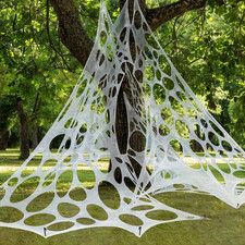 Halloween Spider Web, Giant Stretchy Spider Web Halloween Decorations Outdoor wi