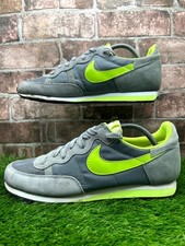 Nike Challenger 379526-006 Trainers Men's UK 9 Cool Grey Hot Lime Suede Shoes