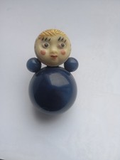 Vintage Soviet Nevalyashka Roly Poly Toy Plastic Children's Doll 65mm