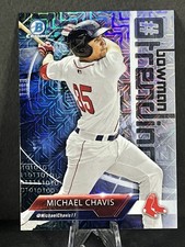 2018 Bowman Mojo Michael Chavis Chrome Bowman Trending Boston Red Sox Baseball