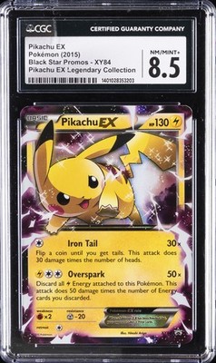 2015 POKEMON #XY84 PIKACHU EX CGC 8.5 | eBay