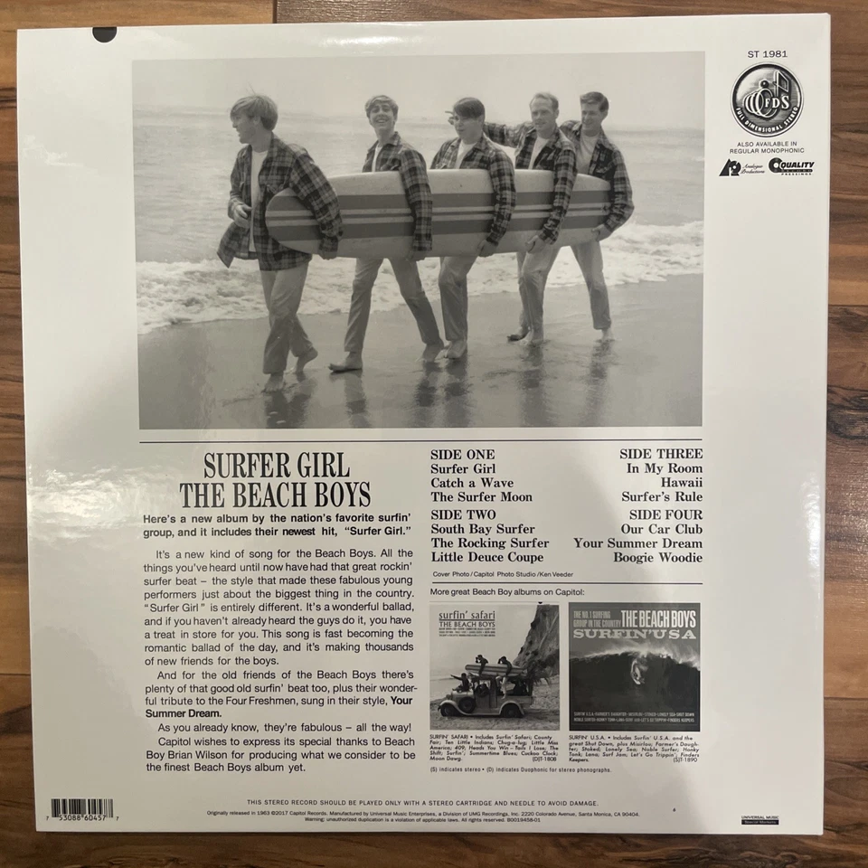 The Beach Boys - Surfer Girl - Analogue Productions - 2 LP 45 RPM - Image 3 of 3