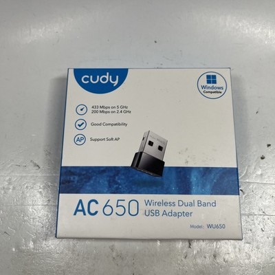Cudy AC650 Wireless Dual Band USB WiFi Adapter 200Mbps Windows Compatible