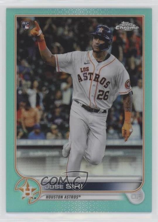 2022 Topps Chrome Aqua Refractor 18/199 Jose Siri #204 18pd