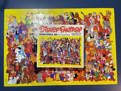 Vintage Disney Fantasy Family Portrait Puzzle Whitman 300 Pieces 1981 COMPLETE