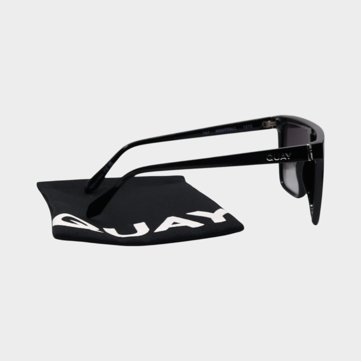 QUAY Australia Nightfall Shield Sunglasses- Black Frame/Teal Glow Lens NIGHTFALL Polarised Flat Top Shield Sunglasses – Quay Australia main image 2