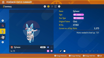 Shiny Sylveon Pokemon Scarlet And Violet Perfect IV