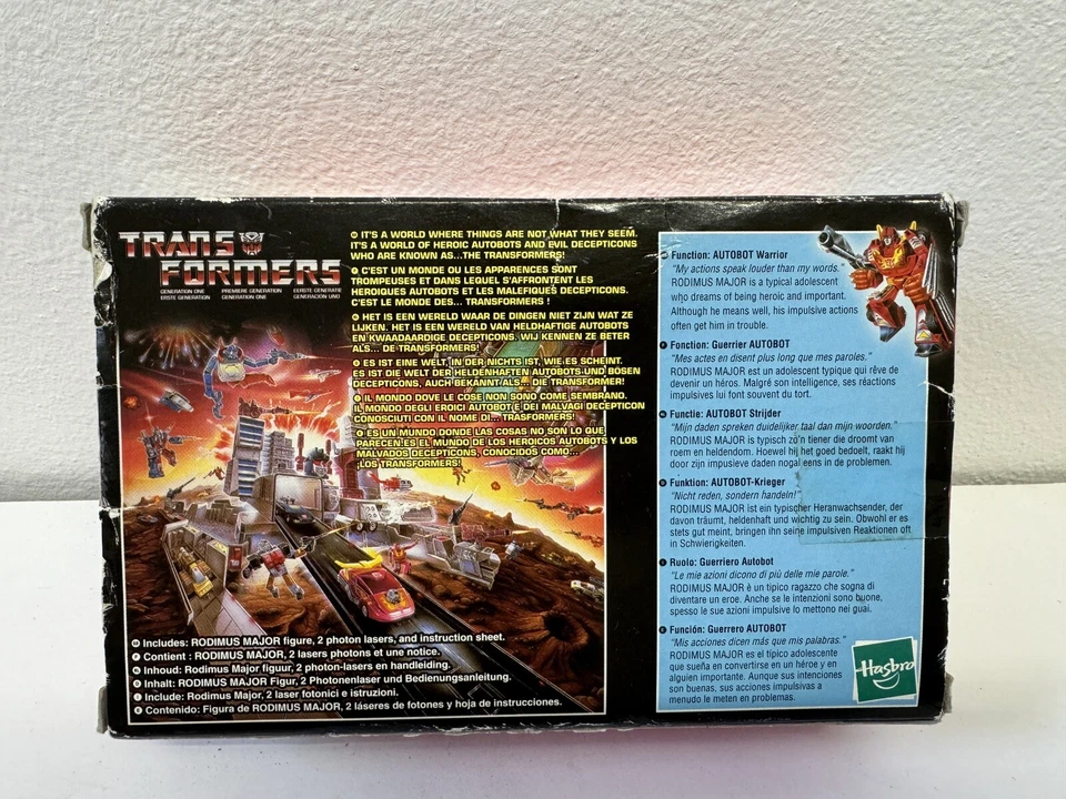 Transformers G1 Commemorative Series I Rodimus Major/Hot Rod Complete In Box MIB - Immagine 3 di 4
