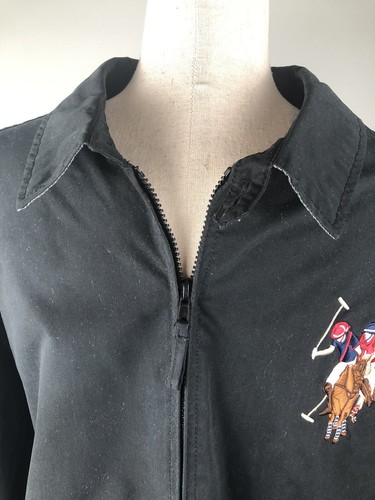 US Polo Assn Men’s Jacket XXL Black Full Zipper Pockets Lined Pony - Picture 2 of 10