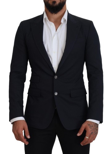 DOLCE & GABBANA Blazer Taormina Blue Cotton Formal Coat IT46/US36/S RRP 1940usd - Picture 1 of 13