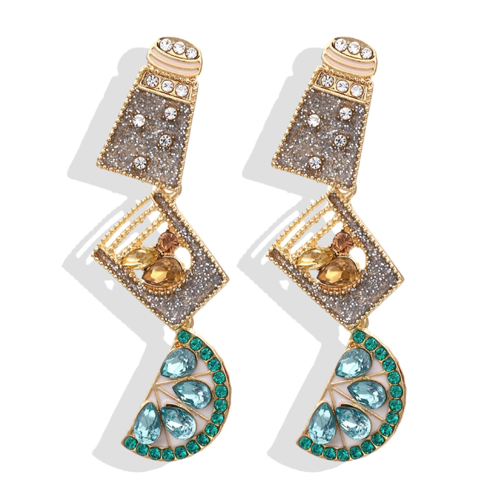 Margarita Earrings for Women Tequila Earrings Martini Wine Glass Dangle Earrings