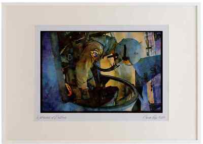 Air Force 396024 F 15E Strike Eagle And Pilot Watercolour Picture Frame Ltd Ed