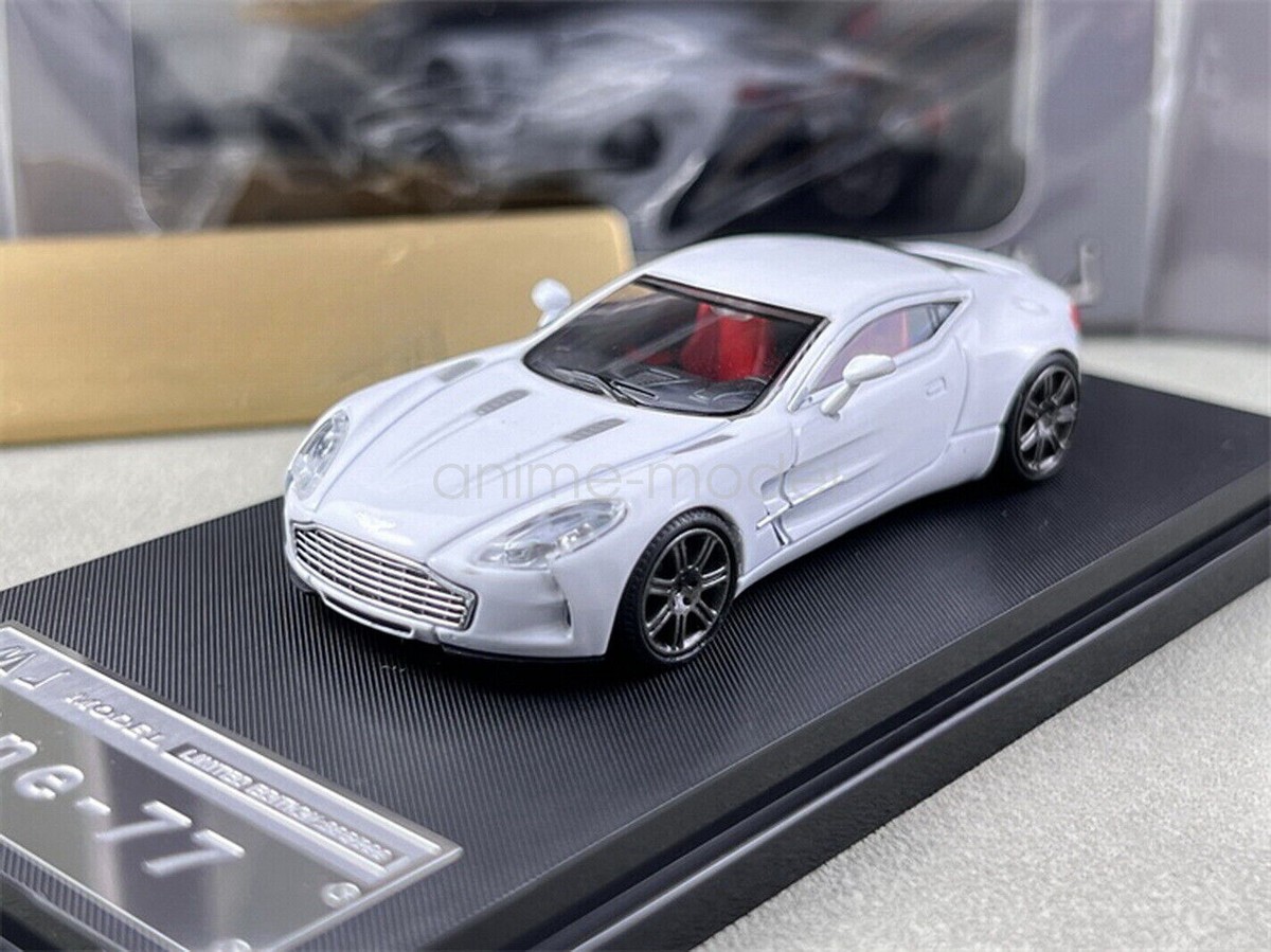 MJ 1/64 Scale For Aston Martin ONE77 White Diecast Car Model Toy