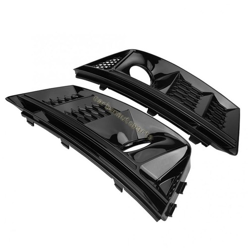 Cubierta de luz antiniebla negra A4 B9 parrilla inferior para Audi A4 B9 estándar 2016-18 ACC falso - Imagen 10 de 10