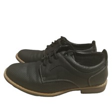 Youth boy 1M Kid oxford dress shoe lace up black Gently used