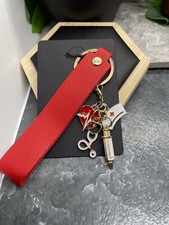 4 Gold-Tone Leather 4 PC Nurse Medical Charm Keychain New Free Ship B4211