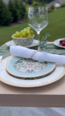 24pc Bone China Dinner Service Set Porcelain Dinnerware MORRIS