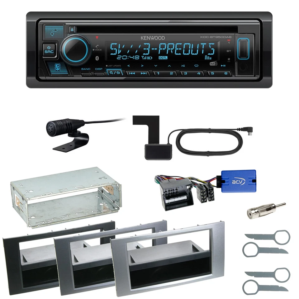 Kenwood KDC-BT950DAB Bluetooth DAB Einbauset für Ford Focus C-Max Fiesta Transit - Bild 1 von 1